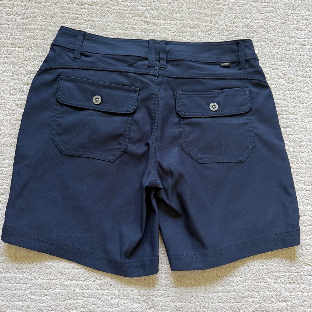 Prana Standard Fit Navy Utility Shorts Womens Size 10 Outdoors Hiking Gorpcore - Picture 2 of 9